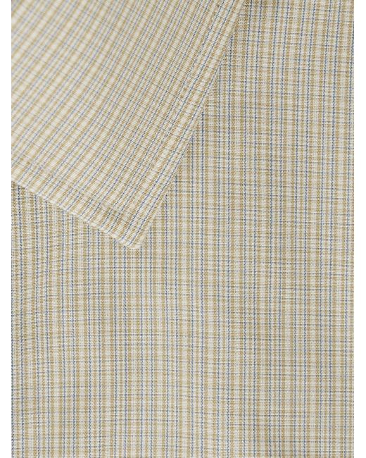 Charvet Gray Checked Cotton-Poplin Shirt for men