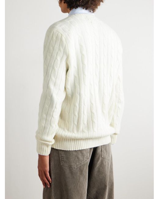 Polo Ralph Lauren Natural Cable-Knit Cashmere Sweater for men