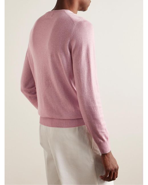 Pullover in cashmere di Brunello Cucinelli in Pink da Uomo