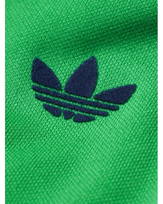 Adidas Originals Green Wales Bonner Webbing-trimmed Striped Stretch Recycled-jersey T-shirt for men
