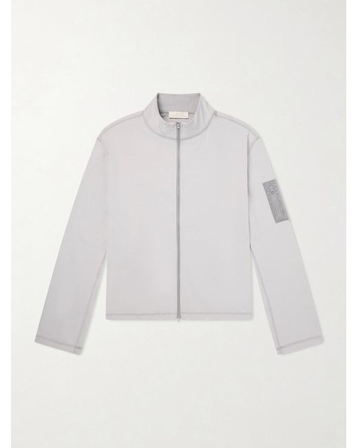 Amomento Pink Cotton Zip-Up Sweater for men