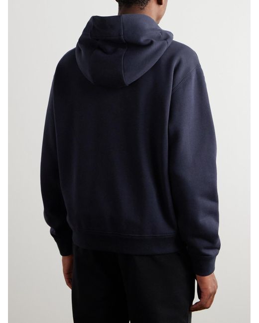 Loro Piana Blue Vogel Cotton And Cashmere-Blend Jersey Hoodie for men