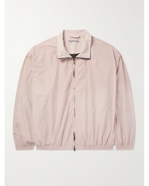 Acne Pink Washed Cotton-poplin Jacket for men