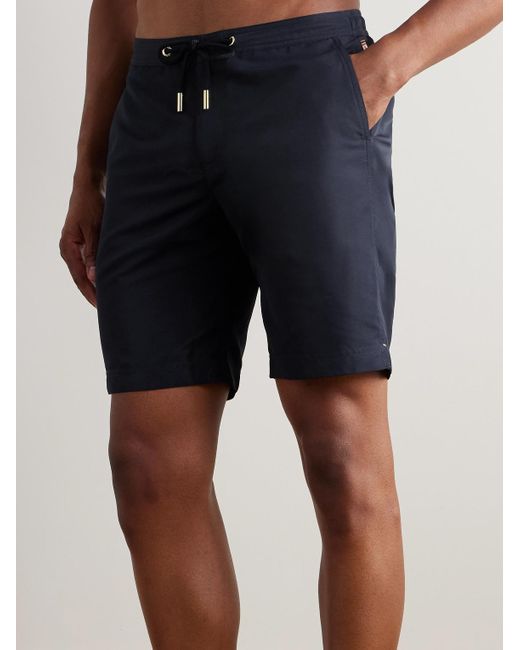 Orlebar Brown Blue Dane Straight-Leg Long-Length Swim Shorts for men