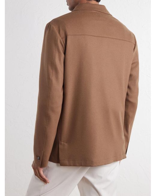Canali Brown Wool-Blend Jacket for men