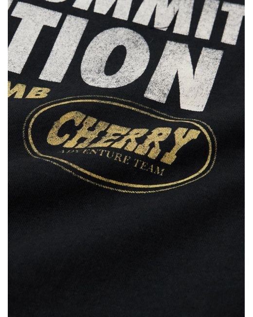 CHERRY LA Black Printed Cotton-jersey T-shirt for men