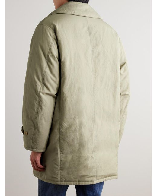 Visvim Natural Winslow Padded Wool And Linen-Blend Down Coat for men