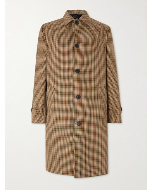Nili Lotan Natural Merlin Checked Woven Coat for men
