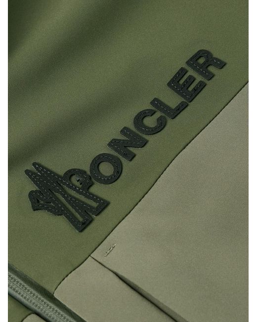 Moncler Green Vallatscha Colour-Block Logo-Appliquéd Padded Hooded Down Ski Jacket for men