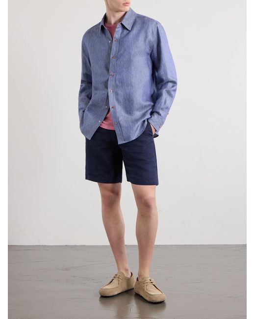 God's True Cashmere Blue Linen Shirt for men