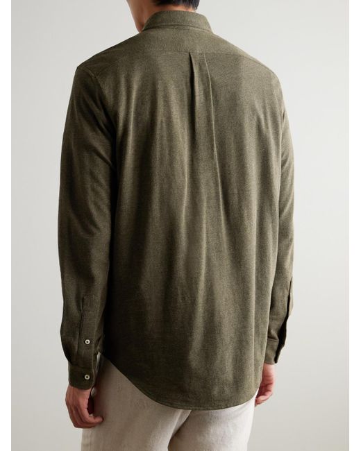 Polo Ralph Lauren Hemd aus "Featherweight"-Mesh mit Button-Down-Kragen und Logostickerei in Green für Herren