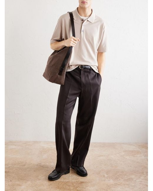 FRAME Natural Cotton-Piqué Polo Shirt for men