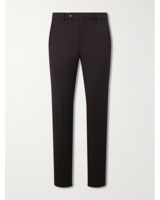 Slowear Black Straight-Leg Pleated Woven Suit Trousers for men