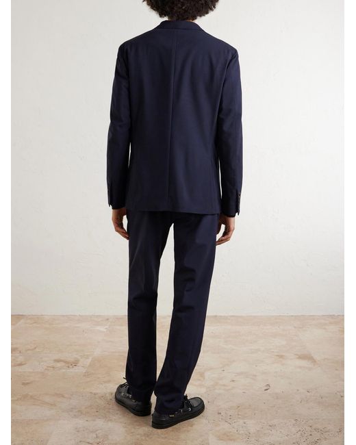 Eleventy Blue Wool-blend Suit Jacket for men