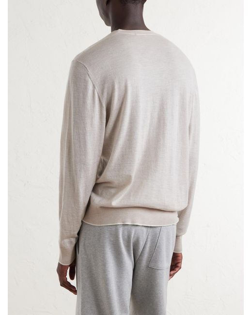James Perse White Cashmere Sweater for men