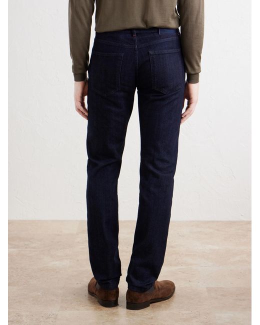 Kiton Blue Straight-Leg Jeans for men