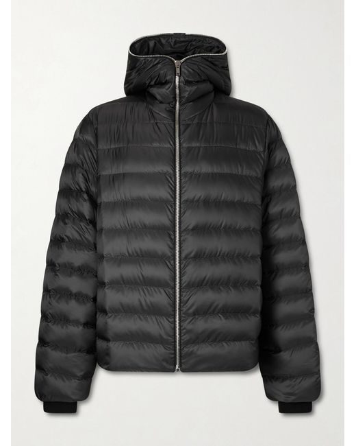 Rick Owens Black Moncler Quilted Shell Down Jacket for men