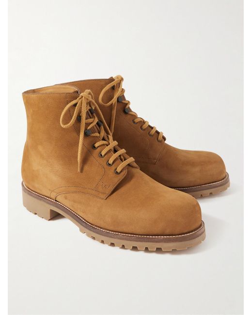 J.M. Weston Brown Nubuck Boots for men