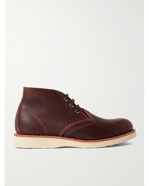 Red Wing Brown Work Leather Chukka Boots for men