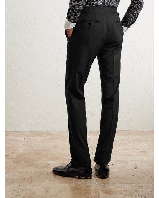 Pantaloni A Gamba Dritta di Tom Ford in Black da Uomo