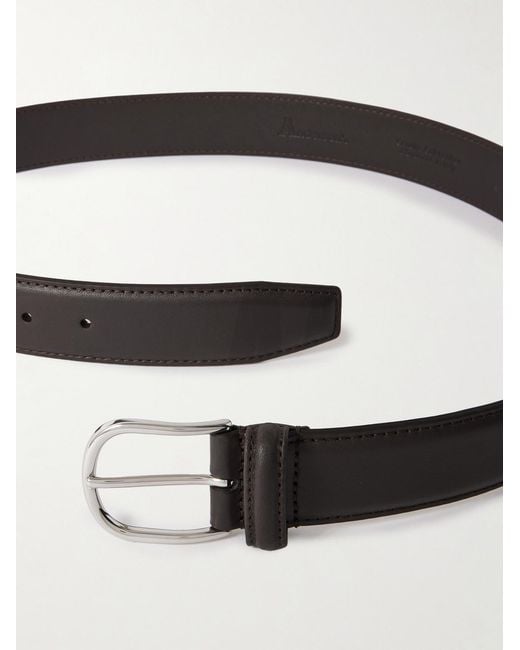 3.5Cm Leather Belt di Andersons in Black da Uomo