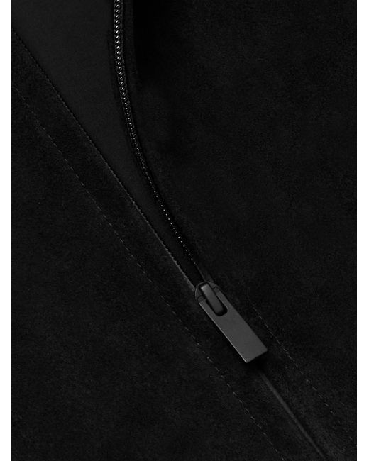 Fear Of God Black Logo-appliquéd Suede Jacket for men