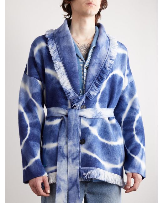 Cardigan in lana tie-dye con collo a scialle da Uomo di Alanui in Blu | Lyst