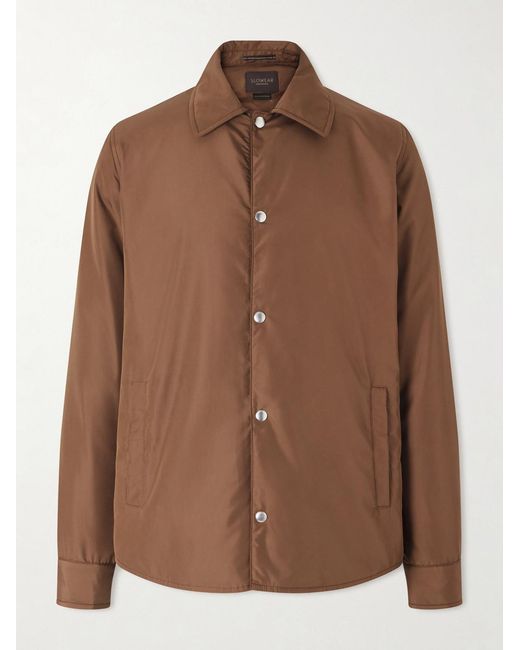 Slowear Brown Padded Shell Overshirt for men