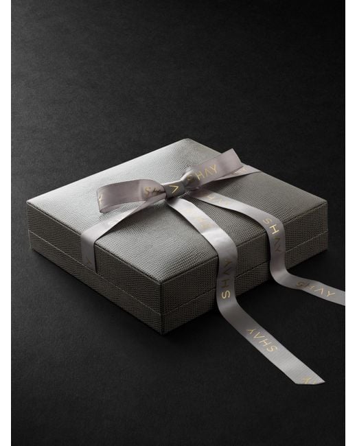 SHAY Black 18-karat White Gold Diamond Necklace for men