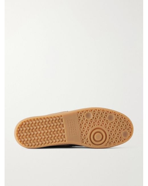 Maison Margiela Brown Replica Leather And Suede Sneakers for men