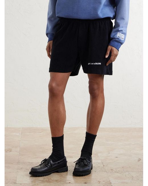 GALLERY DEPT. Blue Zuma Straight-Leg Logo-Print Organic Cotton-Jersey Shorts for men