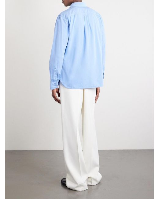 Tom Ford Blue Cotton And Silk-blend Shirt for men
