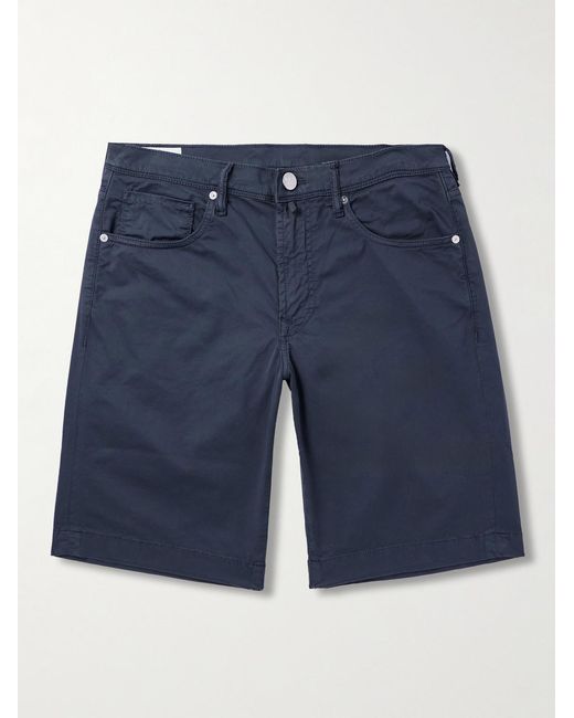 Slowear Blue Division Straight-Leg Cotton-Blend Shorts for men
