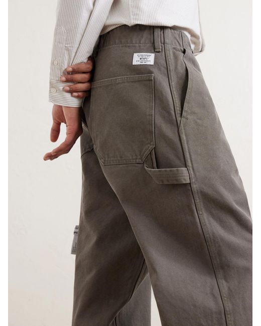 (w)taps Gray Armstg2501 Straight-leg Cotton-canvas Trousers for men