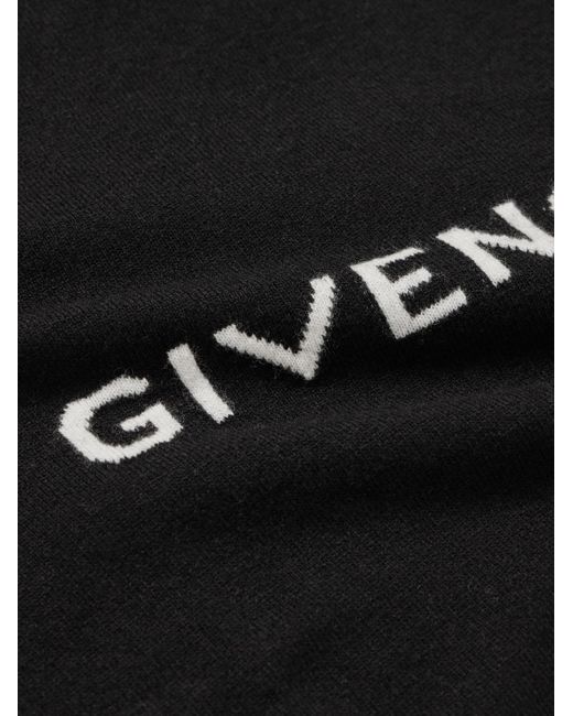 Givenchy Black Archetype Logo-intarsia Wool Sweater for men