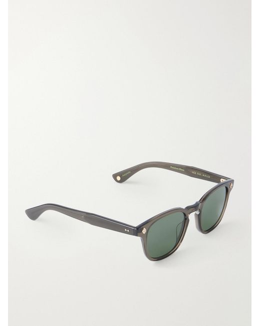 Garrett Leight Black Ace D-Frame Acetate Sunglasses for men
