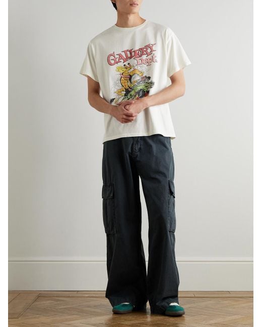GALLERY DEPT. White Rally Glittered Logo-print Cotton-jersey T-shirt for men