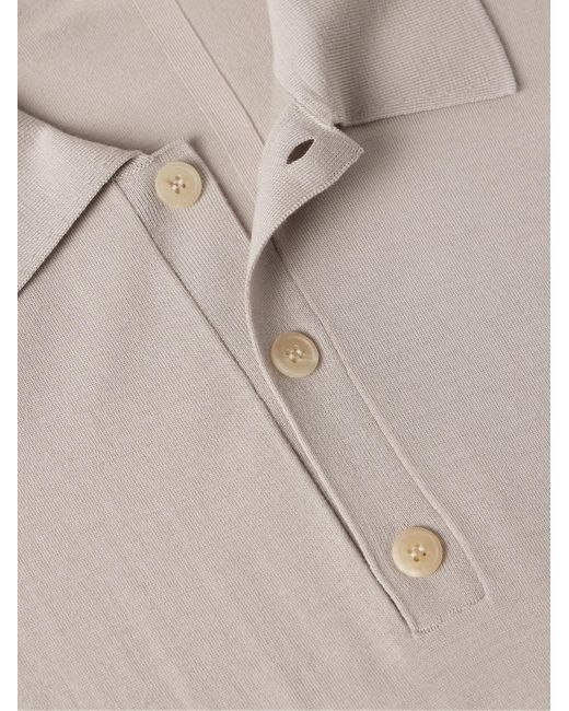 The Row Natural Djon Wool Polo Shirt for men