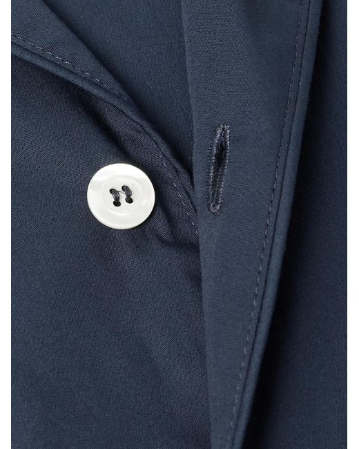 Ghiaia Blue Cotton Pyjama Set for men