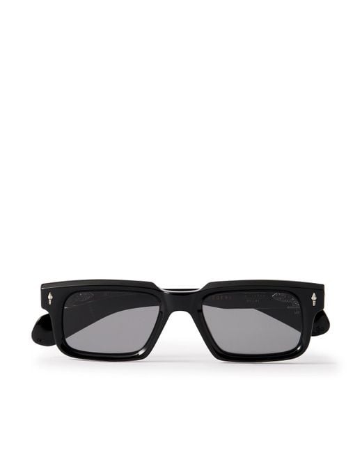 Jacques Marie Mage Black Belvedere Square-frame Acetate And Gold- And Silver-tone Sunglasses for men