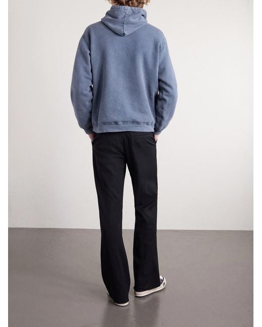 A.PRESSE Blue Vintage Cotton-jersey Hoodie for men