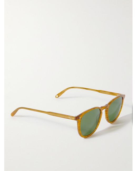 Garrett Leight Green Kinney Round-frame Acetate Sunglasses for men