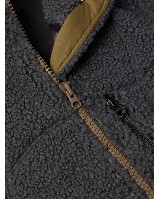 Dime Gray Coverstitch Fleece Jacket for men