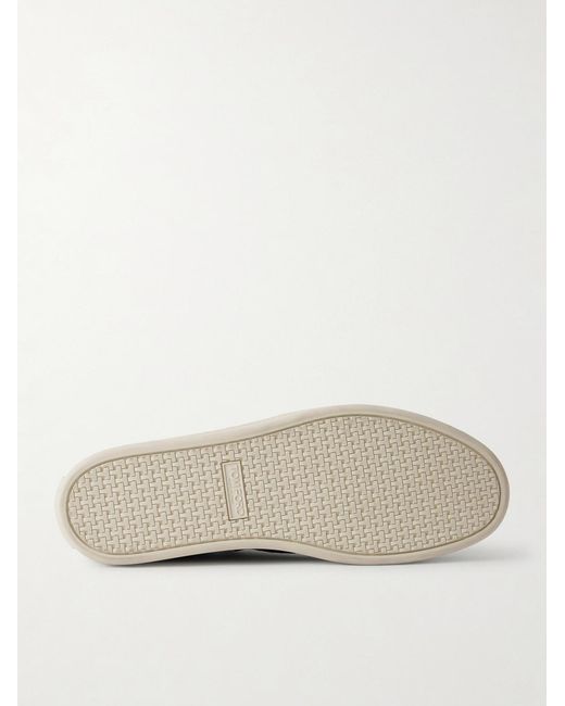 Tom Ford Black Warwick Perforated Suede Sneakers for men