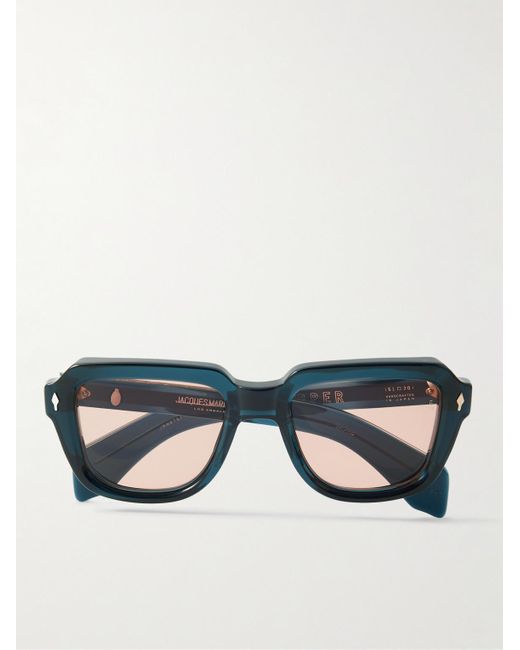 Jacques Marie Mage Blue Taos Square-frame Acetate Sunglasses for men
