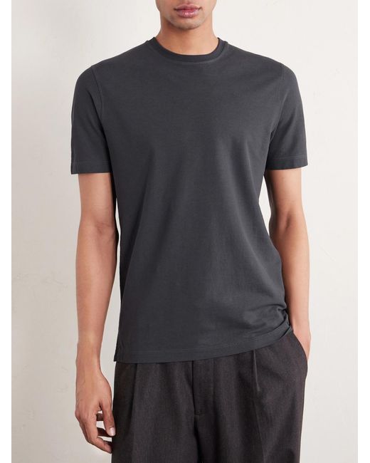 Slowear Black Slim-Fit Cotton-Jersey T-Shirt for men