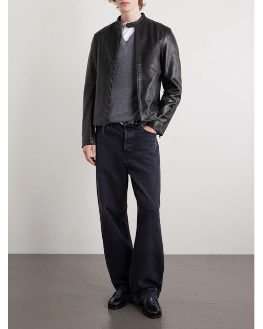 Golden Bear Black The Vista Leather Jacket for men