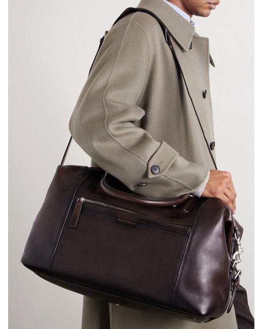 Officine Creative Brown Jules006 Full-grain Leather Weekend Bag for men