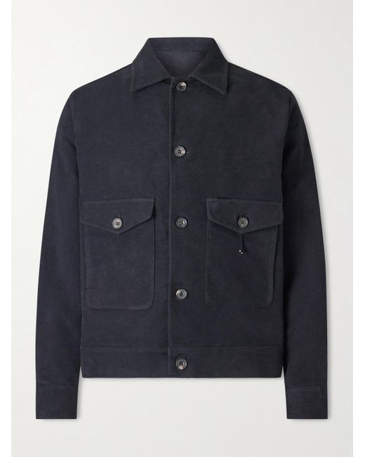 J. Mueser Blue Marfa Cotton-moleskin Jacket for men