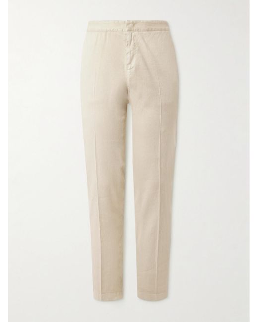 Loro Piana Natural Straight-leg Linen-blend Trousers for men